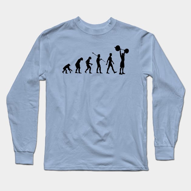 Evolution Weights Male Long Sleeve T-Shirt by SillyShirts